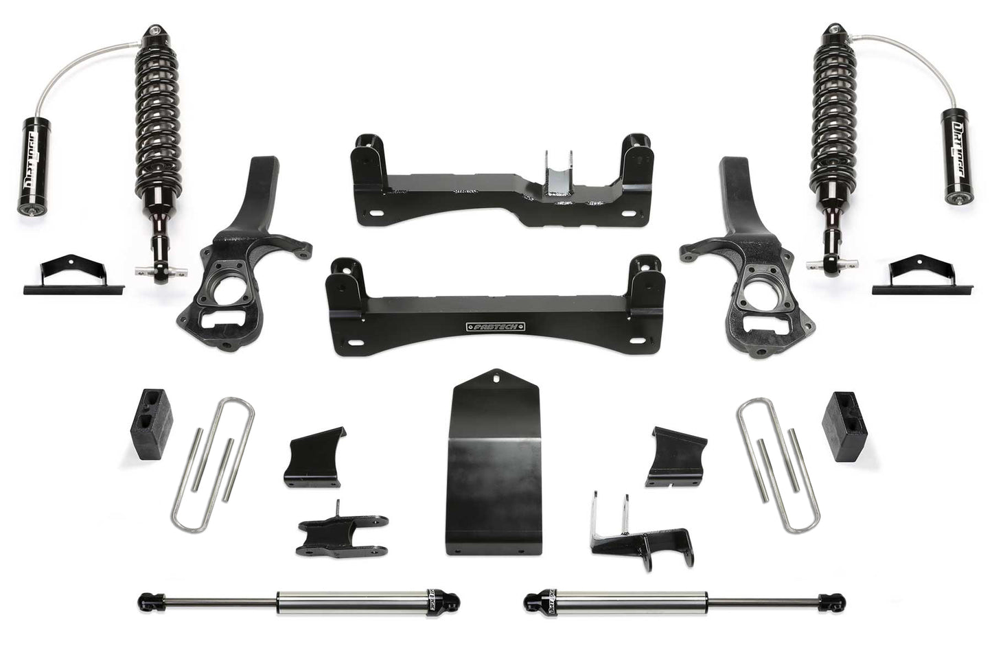Fabtech 6" Dirt Logic Suspension System w/Dirt Logic 2.5 Reservoir Coilovers & Dirt Logic 2.25 Rear Shocks – 2025 GM 1500 4WD (K1218DL)