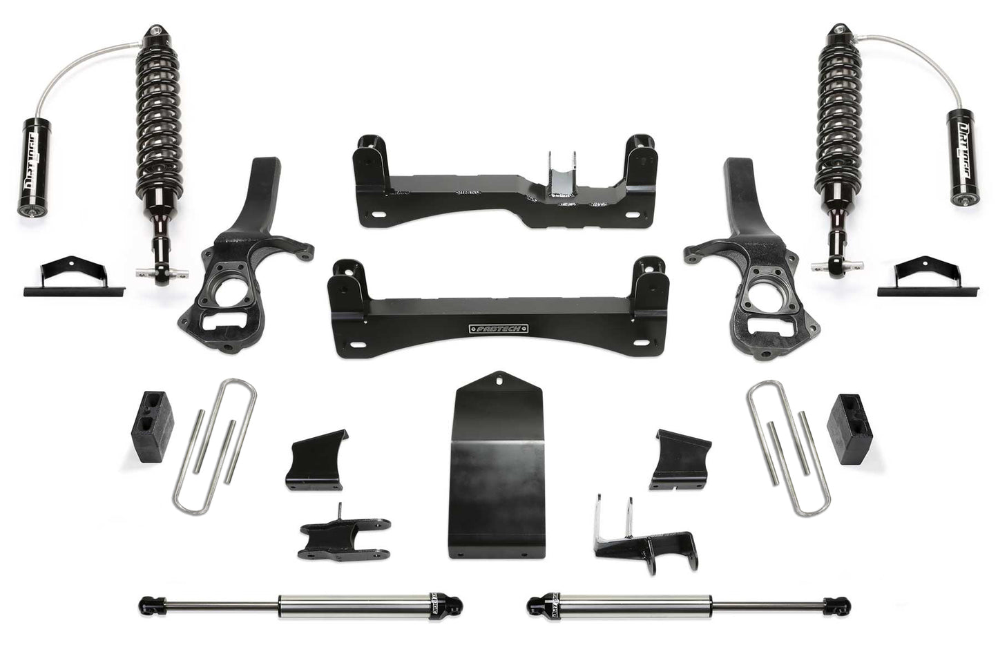 Fabtech 4" Dirt Logic Suspension System w/Dirt Logic 2.5 Reservoir Coilovers & Dirt Logic 2.25 Rear Shocks – 2025 GM 1500 4WD Trail Boss & AT4 (K1230DL)