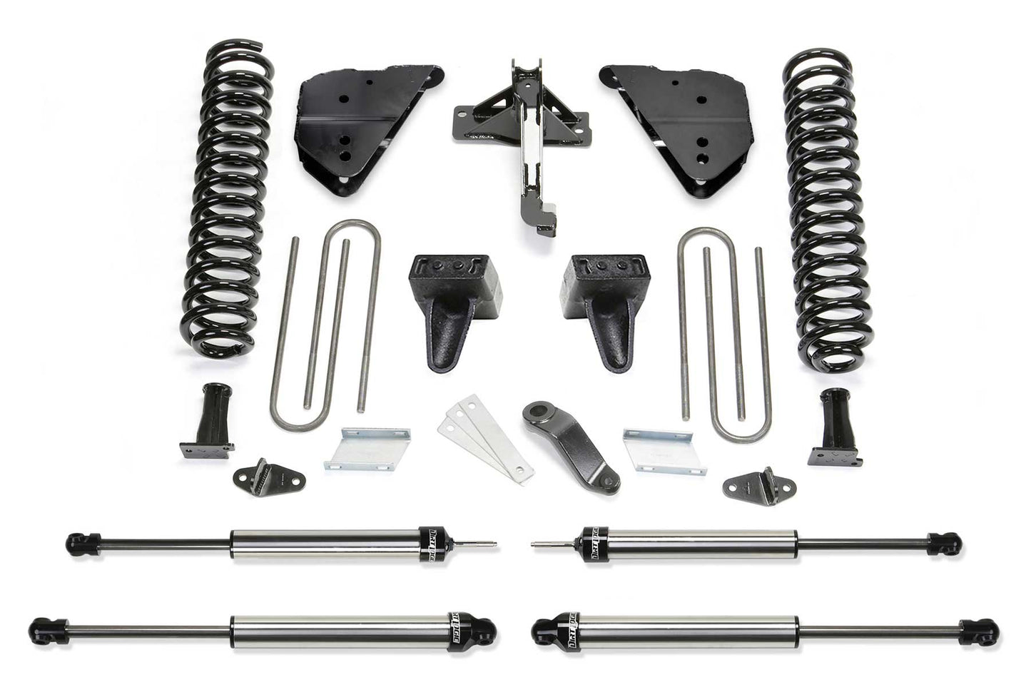 Fabtech 4in Basic Lift Kit with Dirt Logic 2.25 Shocks for 2023-2024 Ford F-250/F-350 Super Duty 4WD Diesel (K2405DL)