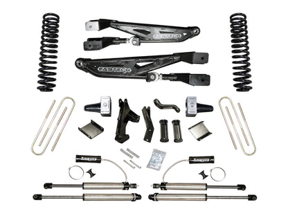 Fabtech 6" FTS-X Radius Arm System w/Front Dirt Logic 2.25 Reservoir Shocks & Rear Dirt Logic 2.25 Shocks – 2023–2026 Ford F-250/F-350 Super Duty 4WD (K2434DL)