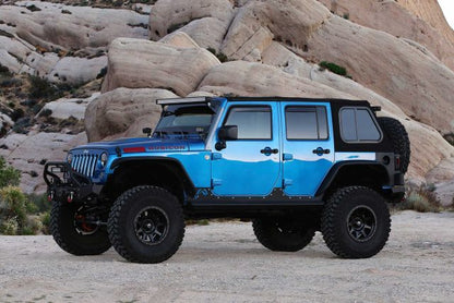 Fabtech 5in Crawler Long Travel Suspension System with Dirt Logic 2.25 Reservoir Shocks for 2007-2018 Jeep Wrangler JK Unlimited 4WD 4-Door (K4075DL)