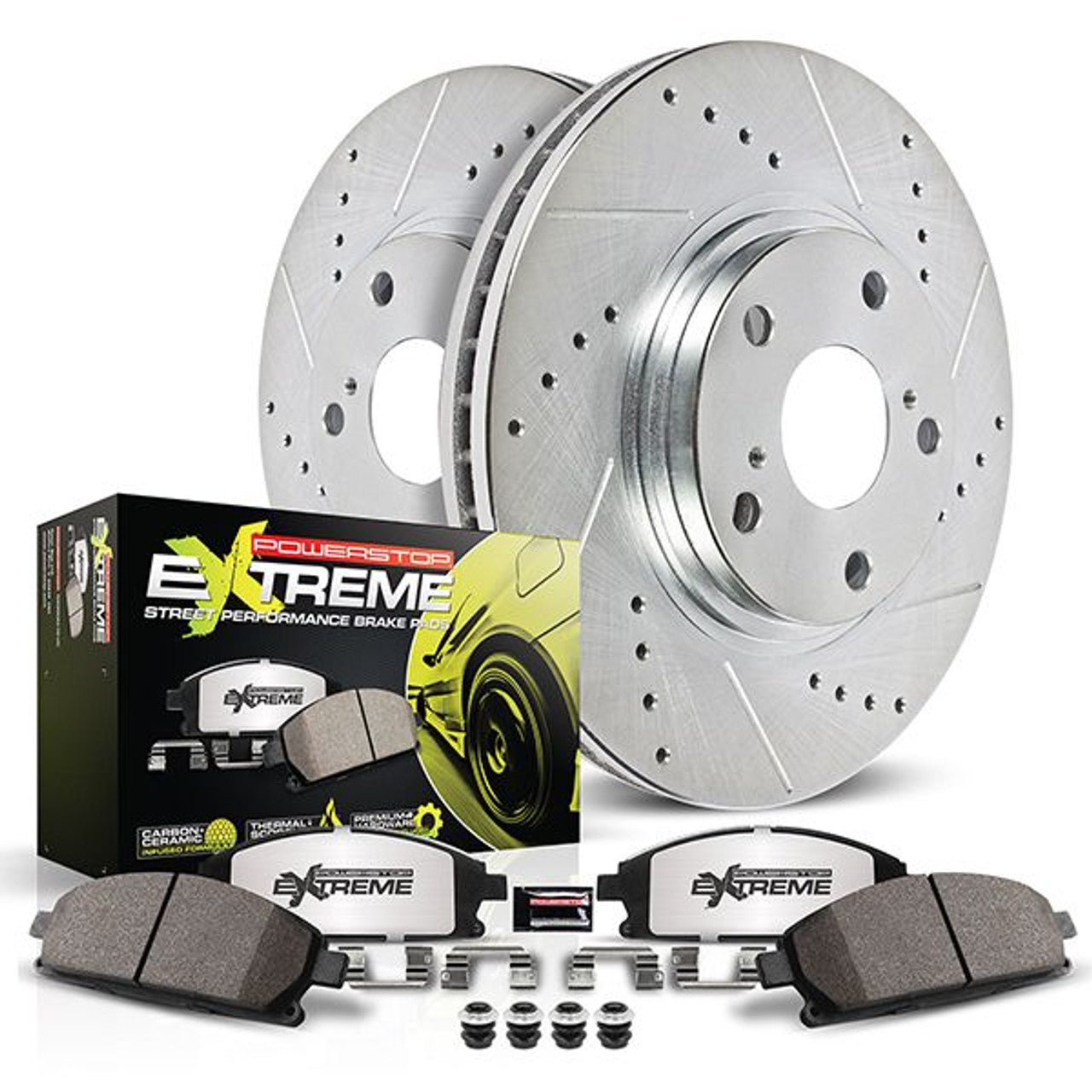Power Stop 06-09 Subaru Legacy Front & Rear Z17 Evolution Geomet Coated Brake Kit