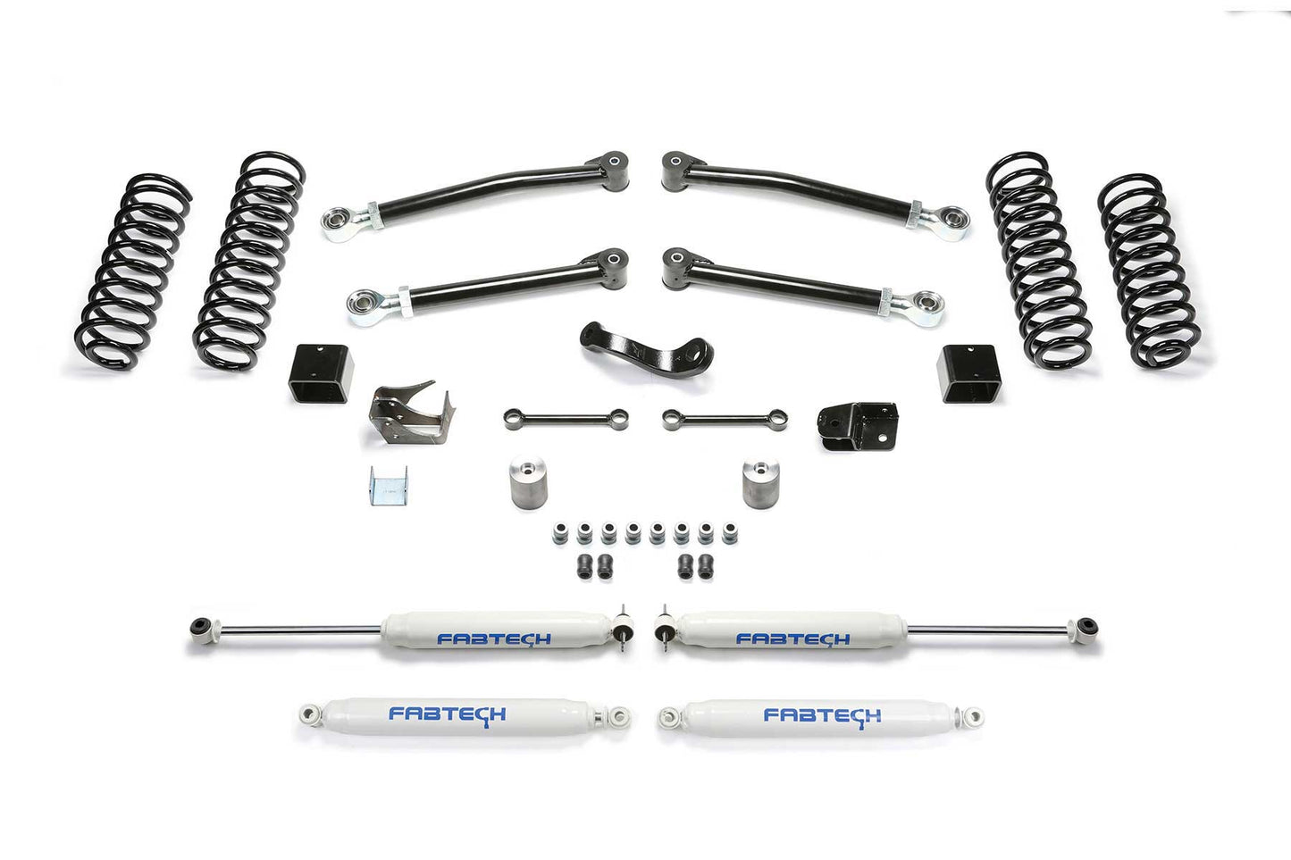 Fabtech 3in Trail Suspension System with Performance Shocks for 2007-2018 Jeep Wrangler JK Unlimited 4WD 4-Door (K4090)