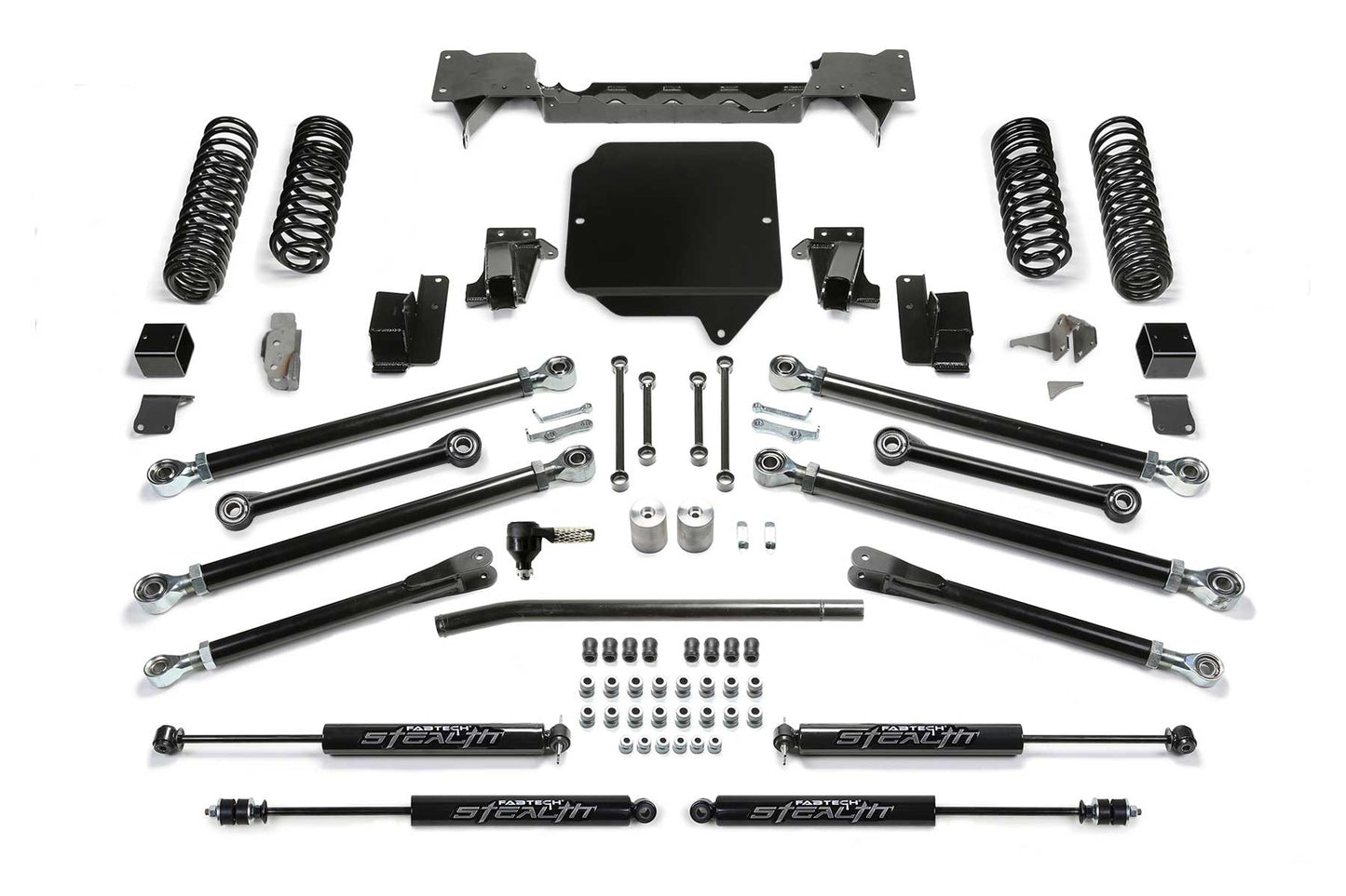Fabtech 3in Crawler Long Arm Suspension System with Stealth Shocks for 2018-2021 Jeep Wrangler JL 4-Door 4WD (K4131M)