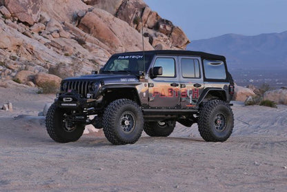 Fabtech 5in Crawler Long Arm Suspension System with Dirt Logic 2.5 Reservoir Coilovers and Dirt Logic 2.25 Reservoir Rear Shocks for 2018-2020 Jeep Wrangler JL 4-Door 4WD (K4149DL)