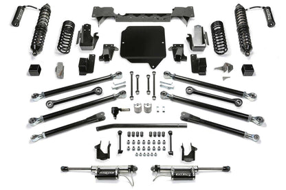 Fabtech 5in Crawler Long Arm Suspension System with Dirt Logic 2.5 Reservoir Coilovers and Dirt Logic 2.25 Reservoir Rear Shocks for 2018-2020 Jeep Wrangler JL 4-Door 4WD (K4149DL)