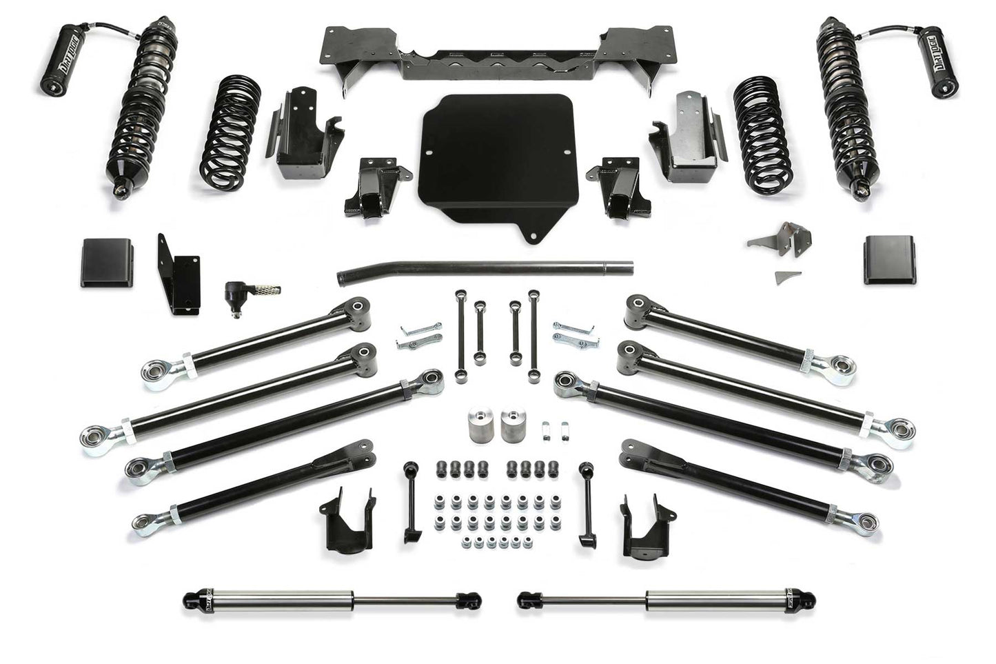 Fabtech 5in Crawler Long Arm Suspension System with Dirt Logic 2.5 Reservoir Coilovers and Dirt Logic 2.25 Rear Shocks for 2020 Jeep Gladiator JT 4WD (K4179DL)