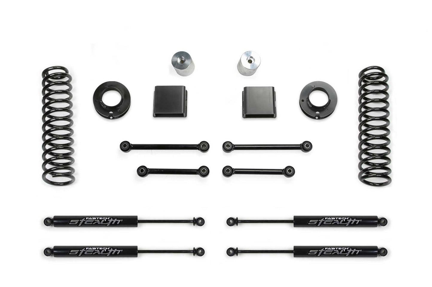 Fabtech 3in Sport Suspension System with Stealth Shocks for 2020-2021 Jeep Gladiator JT 4WD Diesel (K4190M)
