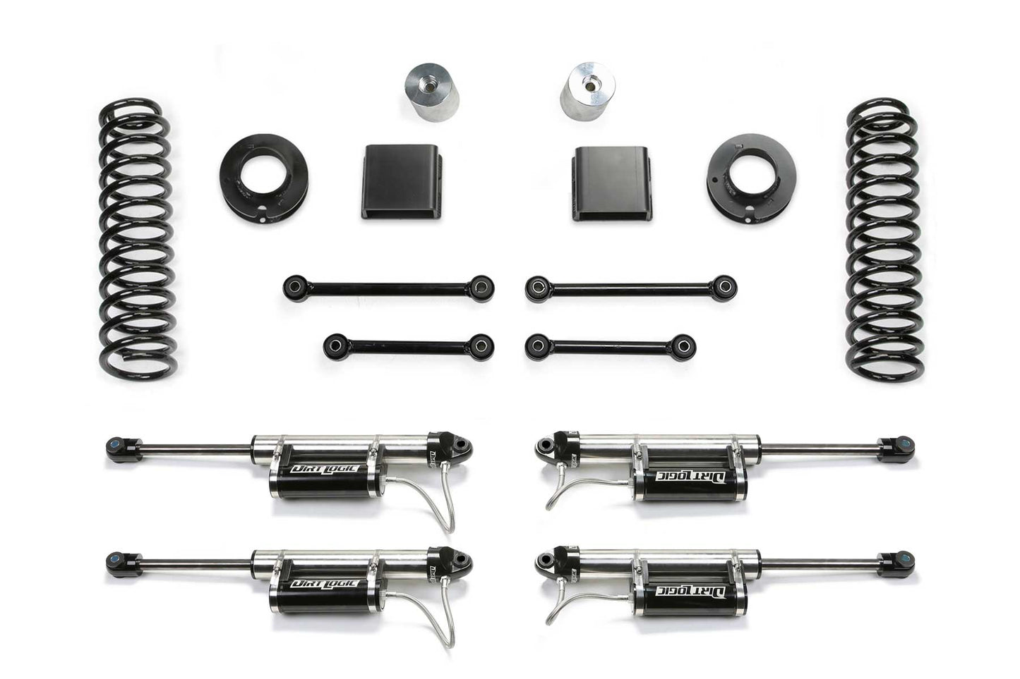 Fabtech 3in Sport Suspension System with Dirt Logic 2.25 Reservoir Shocks for 2020-2021 Jeep Gladiator JT 4WD Diesel (K4191DL)
