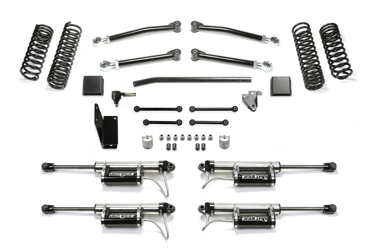 Fabtech 3in Trail Suspension System with Dirt Logic 2.25 Reservoir Shocks for 2020-2021 Jeep Gladiator JT 4WD Diesel (K4196DL)