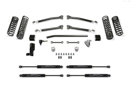 Fabtech 3in Trail Suspension System with Stealth Shocks for 2020-2022 Jeep Wrangler JL 4WD Diesel and 392 4-Door (K4207M)
