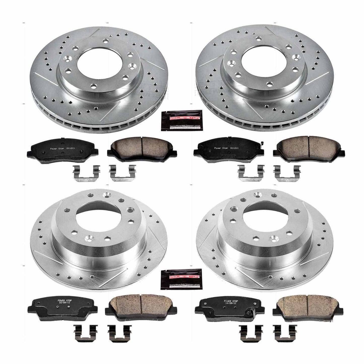 Power Stop 10-11 Hyundai Genesis Front & Rear Z17 Evolution Geomet Coated Brake Kit