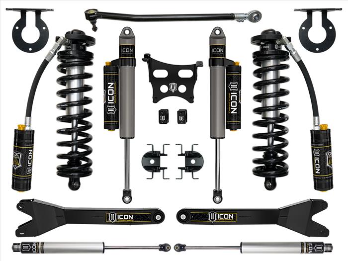 ICON 2023+ Ford F250/F350 2.5-3in Stage 4 Coilover Conversion System W/ Radius Arms