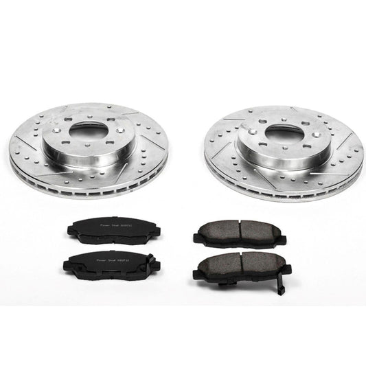 Power Stop 99-00 Honda Civic Front & Rear Z23 Evolution Sport Brake Kit w/Calipers