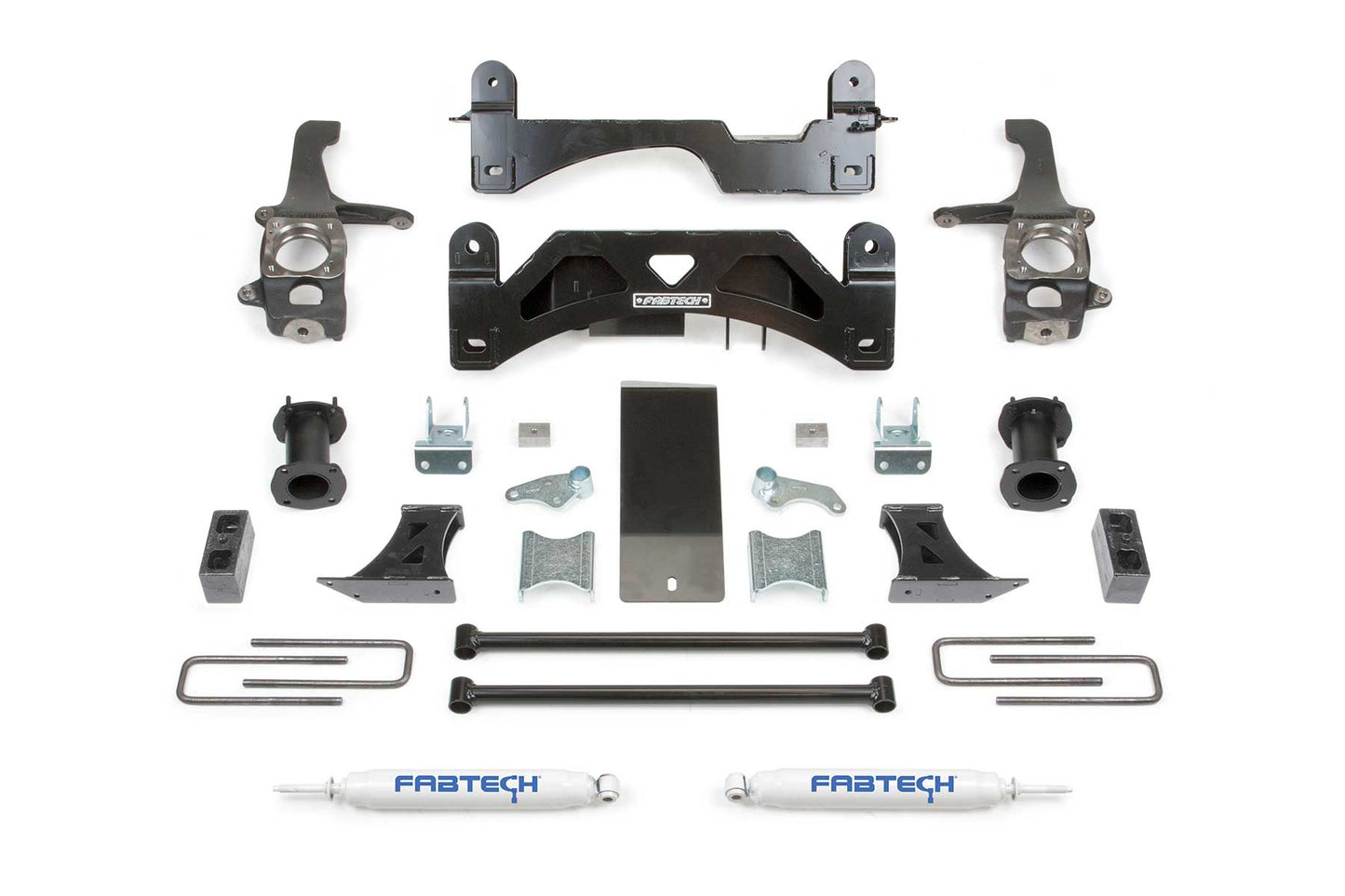 Fabtech 6in Basic Lift System with Coilover Spacers and Performance Rear Shocks for 2007-2015 Toyota Tundra 2WD/4WD (K7009)