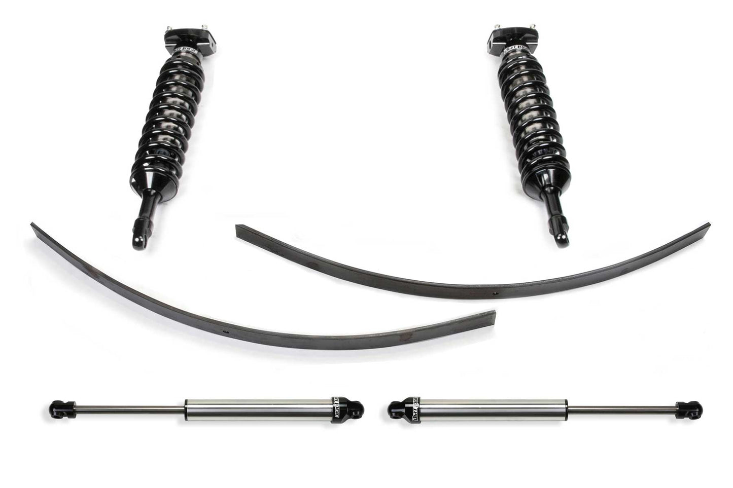 Fabtech 0-3.5in Dirt Logic Suspension System with Dirt Logic 2.5 Coilovers and Dirt Logic Rear Shocks for 1995.5-2004 Toyota Tacoma Prerunner 2WD/4WD 6-Lug (K7016DL)