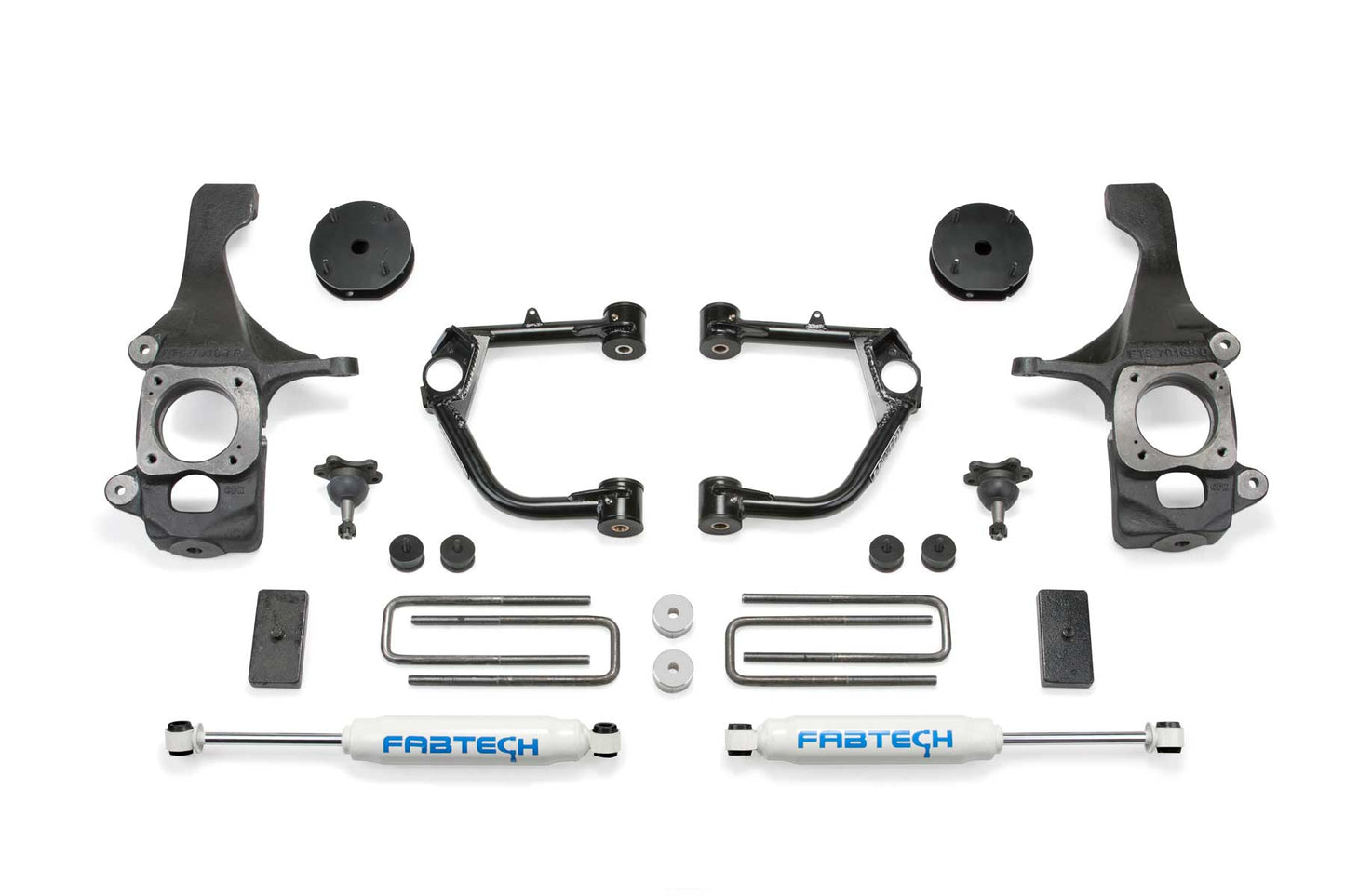 Fabtech 4in Ball Joint UCA Lift System with Performance Rear Shocks for 2007-2015 Toyota Tundra 2WD/4WD (K7028)