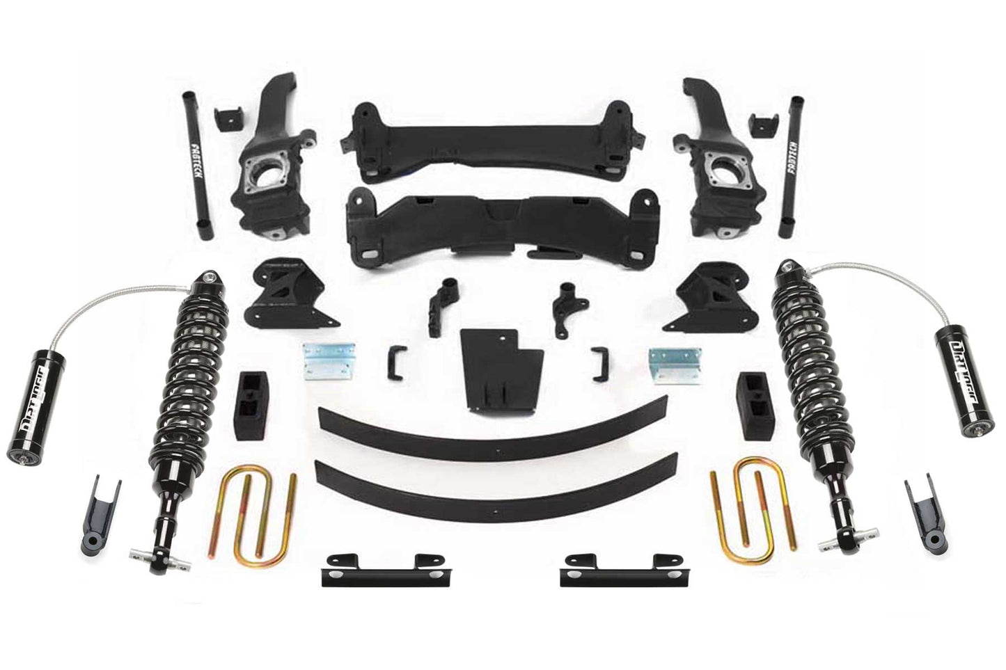 Fabtech 6in Performance Lift System with Dirt Logic 2.5 Reservoir Coilovers for 2015 Toyota Tacoma 2WD/4WD 6-Lug (K7042DL)