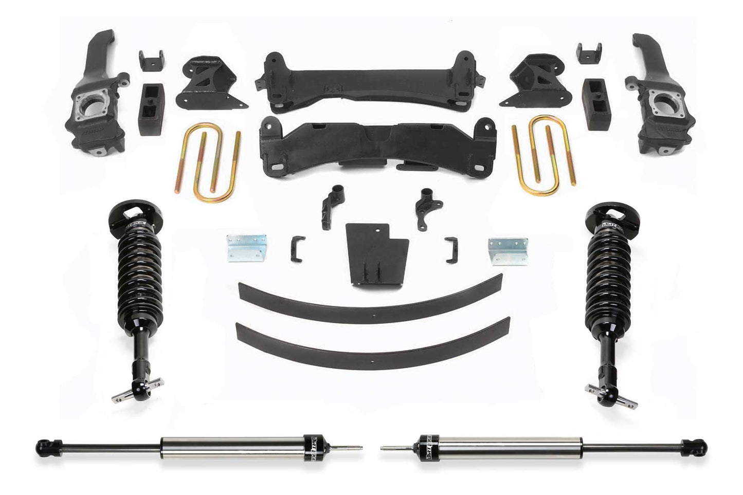 Fabtech 6in Performance Lift System with Dirt Logic 2.5 Coilovers and Dirt Logic Rear Shocks for 2016-2021 Toyota Tacoma 2WD/4WD 6-Lug (K7048DL)