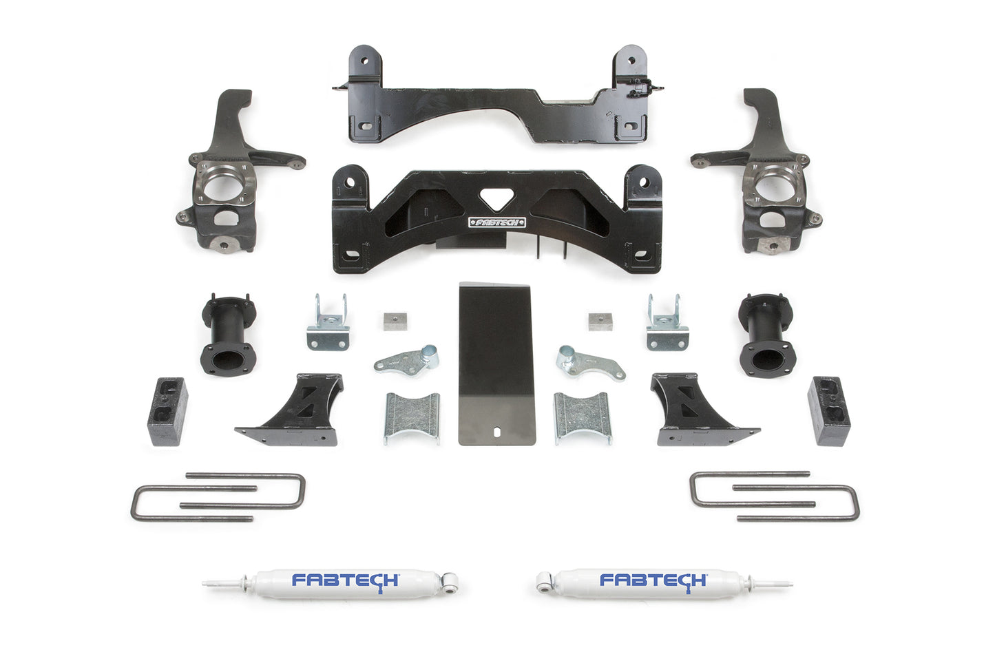 Fabtech 6in Basic Lift System with Coilover Spacers and Performance Rear Shocks for 2016-2021 Toyota Tundra 2WD/4WD (K7054)