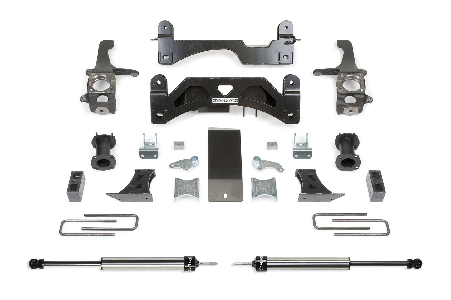 Fabtech 6in Basic Lift System with Coilover Spacers and Dirt Logic Rear Shocks for 2016-2021 Toyota Tundra 2WD/4WD (K7054DL)