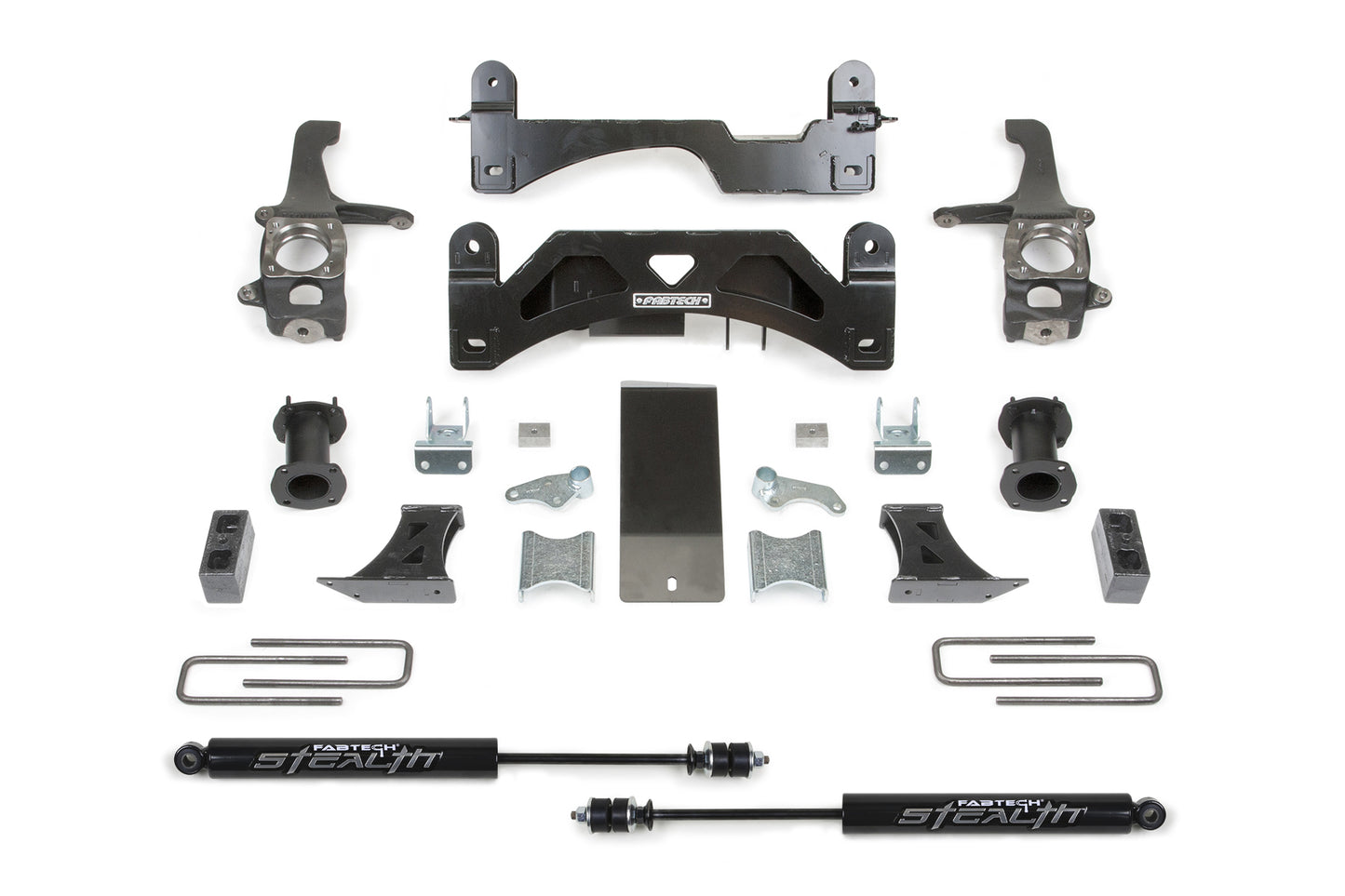 Fabtech 6in Basic Lift System with Coilover Spacers and Stealth Rear Shocks for 2016-2021 Toyota Tundra 2WD/4WD (K7054M)