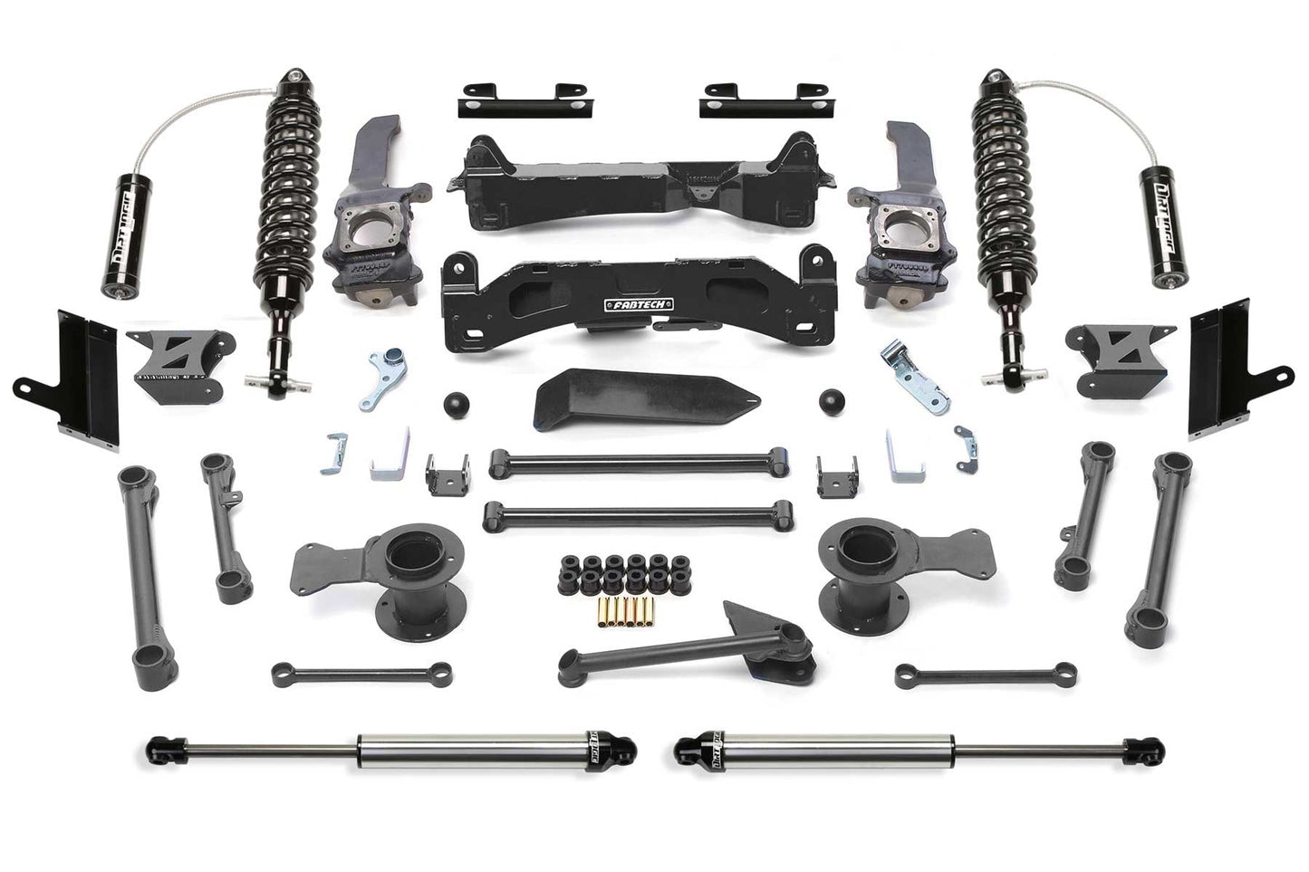 Fabtech 6in Performance Lift System with Dirt Logic 2.5 Reservoir Coilovers and Dirt Logic Rear Shocks for 2010-2015 Toyota 4Runner 4WD (K7061DL)