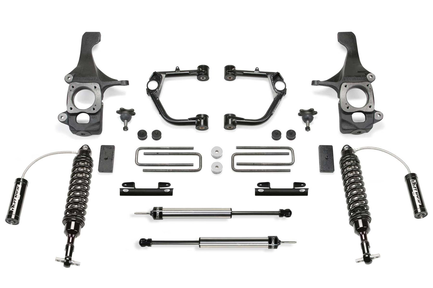 Fabtech 2in Ball Joint UCA Lift Kit with Dirt Logic 2.5 Reservoir Coilovers and Dirt Logic Rear Shocks for 2016-2019 Toyota Tundra 4WD TRD Pro (K7074DL)