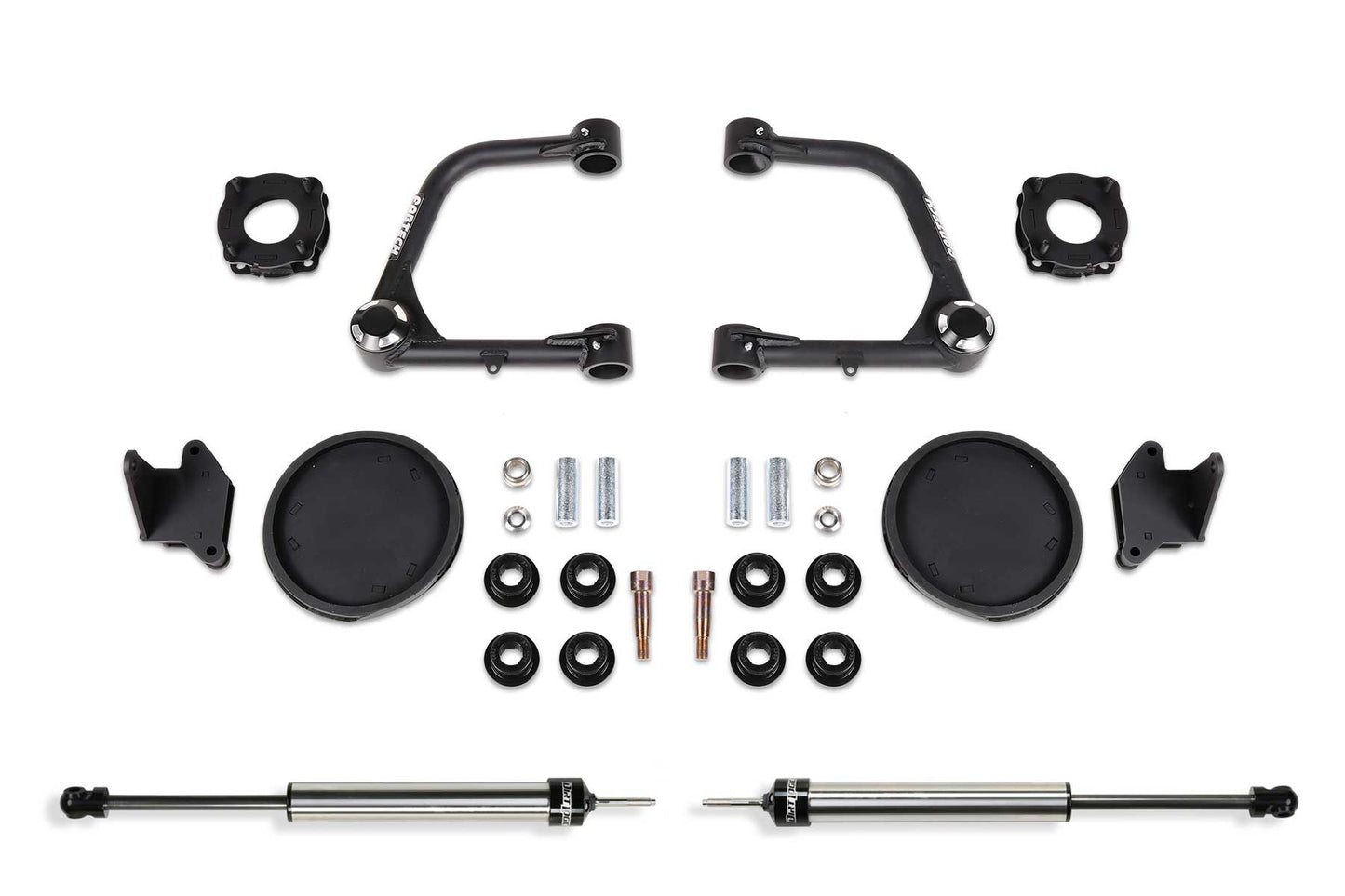 Fabtech 3in Uniball UCA Lift Kit with Front Shock Spacers, Rear Coil Spacers and Dirt Logic Rear Shocks for 2022+ Toyota Tundra 4WD (K7086DL)
