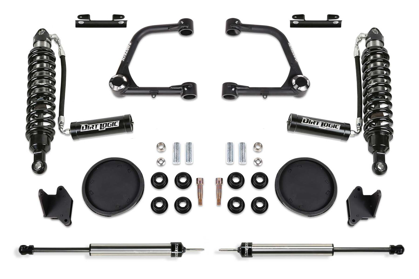 Fabtech 3in Uniball UCA Lift Kit with Dirt Logic 2.5 Reservoir Coilovers, Rear Coil Spacers and Dirt Logic Rear Shocks for 2022+ Toyota Tundra 4WD (K7088DL)
