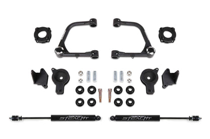 Fabtech 3in Uniball UCA Lift Kit with Front Shock Spacers, Rear Air Bag Spacers and Stealth Shocks for 2022+ Toyota Tundra 4WD (K7089M)