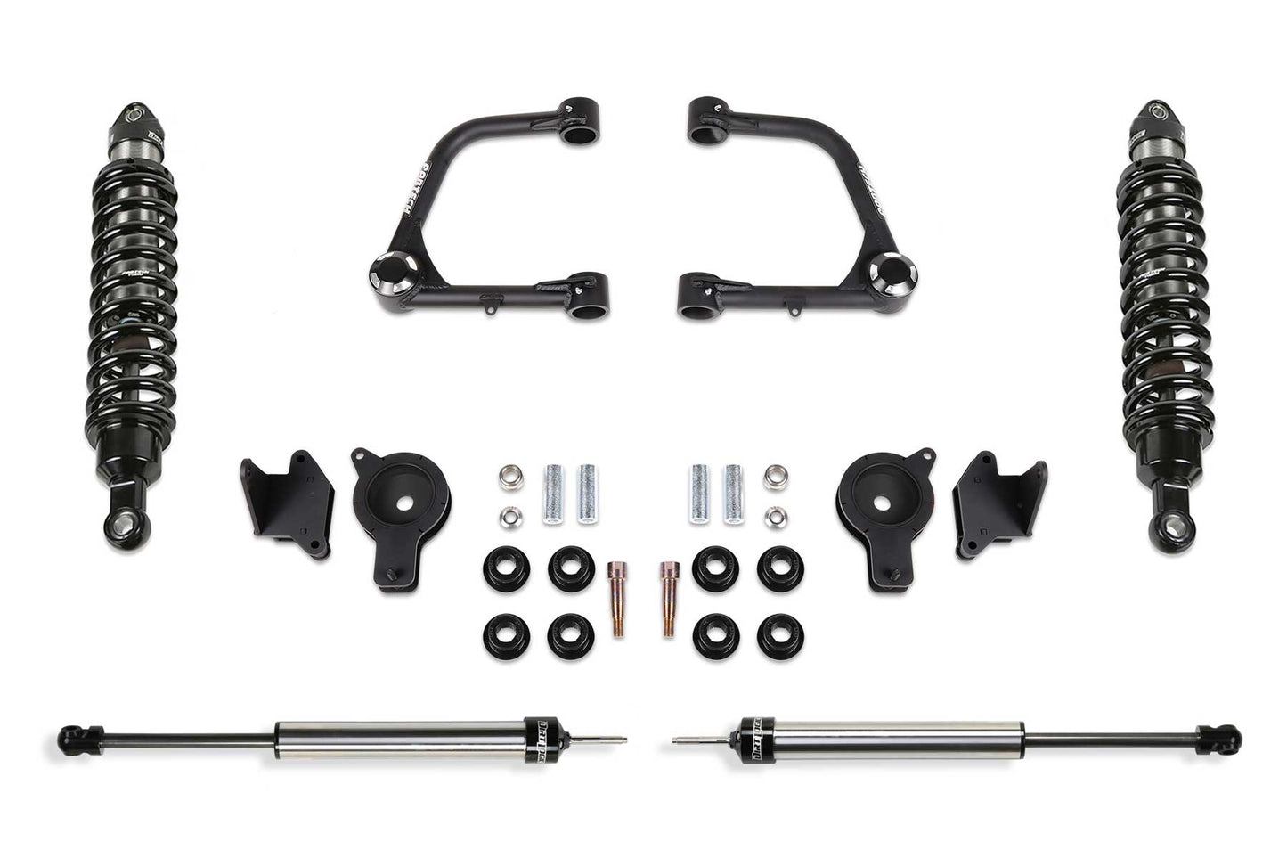 Fabtech 3in Uniball UCA Lift Kit with Dirt Logic 2.5 Coilovers, Dirt Logic Rear Shocks and Air Bag Spacers for 2022+ Toyota Tundra 4WD (K7090DL)