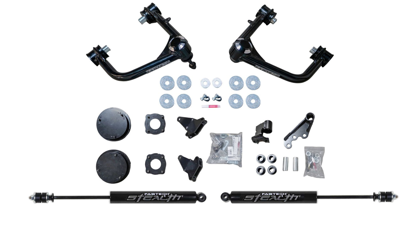 Fabtech 3" Sport Suspension System w/Ball Joint UCA, Stealth Shocks & Spacer Kit – 2022–2026 Toyota Tundra 4WD (K7107M)