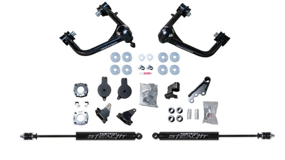 Fabtech 3" Sport Suspension System w/Ball Joint UCA, Stealth Shocks & Air Bag Spacer Kit – 2022–2026 Toyota Tundra 4WD (K7108M)