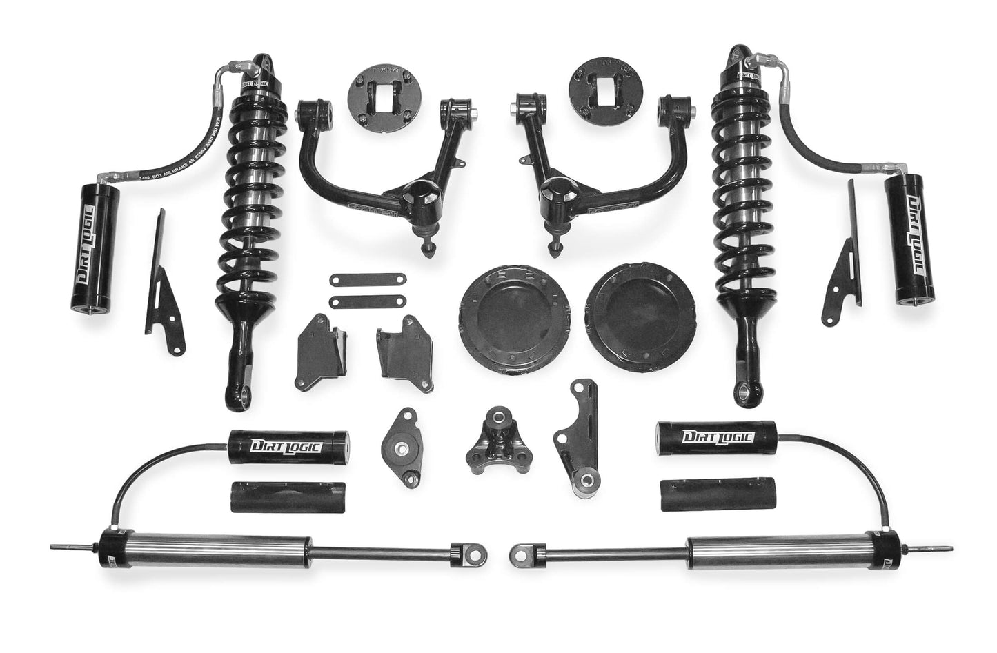 Fabtech 3" Dirt Logic Suspension System w/Ball Joint UCA, Dirt Logic 2.5 Reservoir Coilovers & Dirt Logic 2.25 Reservoir Rear Shocks – 2025–2026 Toyota 4Runner 4WD (K7114DL)