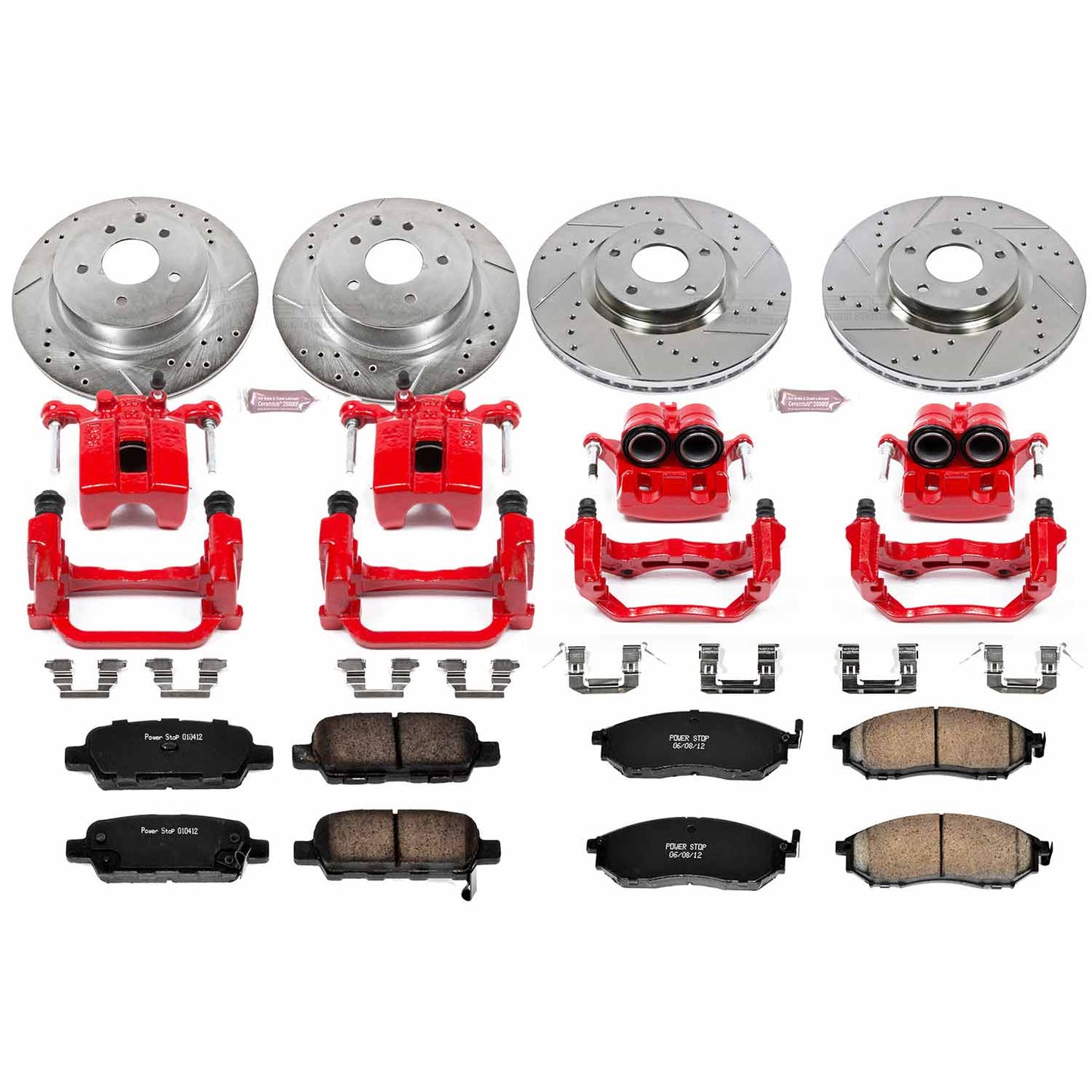 Power Stop 05-07 Infiniti G35 Front & Rear Z26 Street Kit w/Calipers