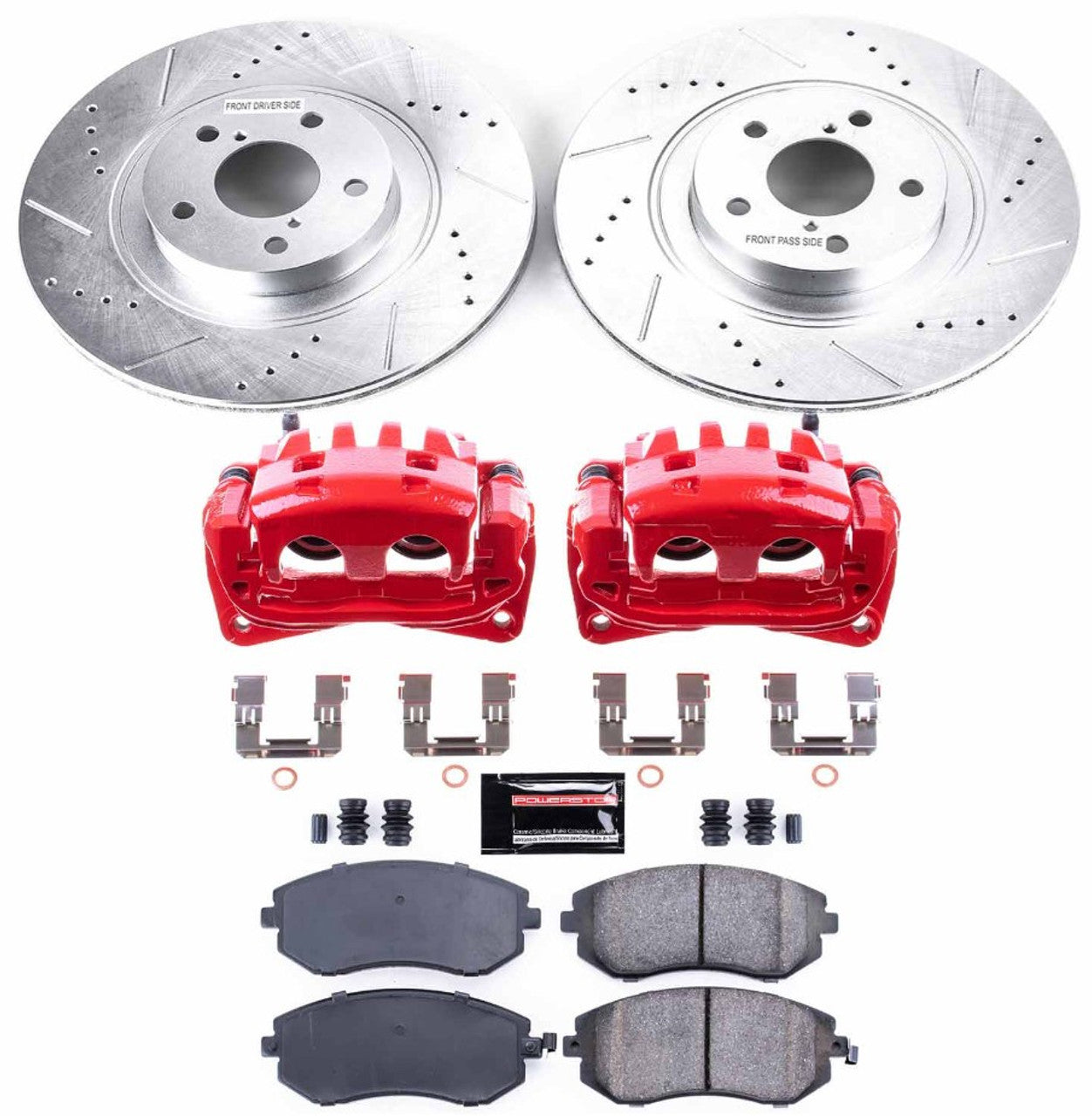 Power Stop 04-06 Subaru Baja Front & Rear Z26 Street Warrior Brake Kit w/Calipers