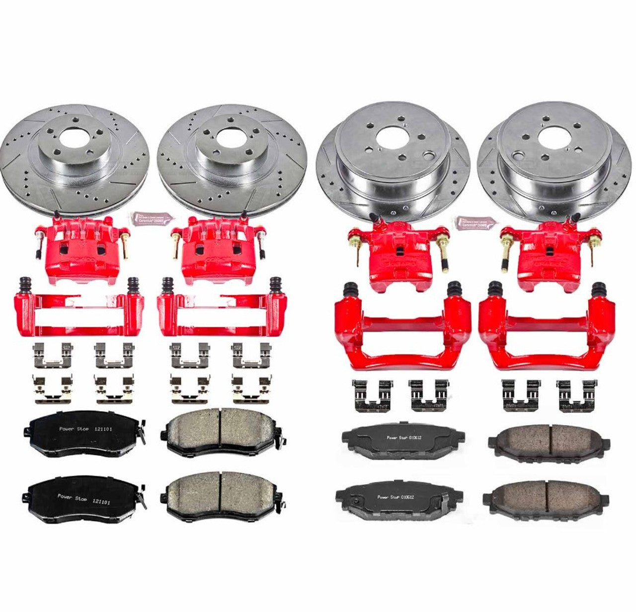 Power Stop 09-13 Subaru Forester Rear Z23 Evolution Sport Brake Kit w/Calipers