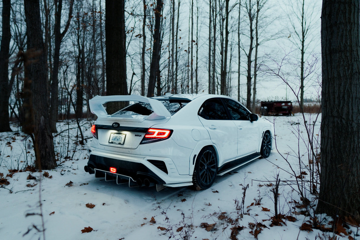 OLM Spec-AR LED Taillights (Clear Lens/Black Base/White Bar) - 2022+ WRX