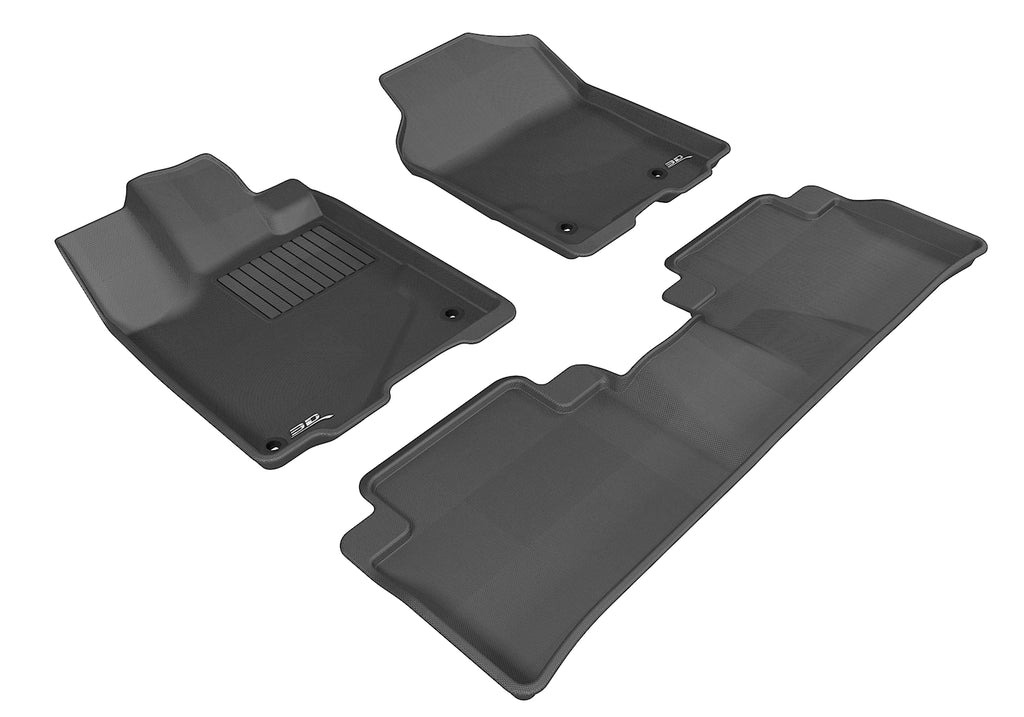 3D MAXpider L1AC00301509 2009-2014 Acura TL FWD Kagu 1st & 2nd Row Floormats - Black