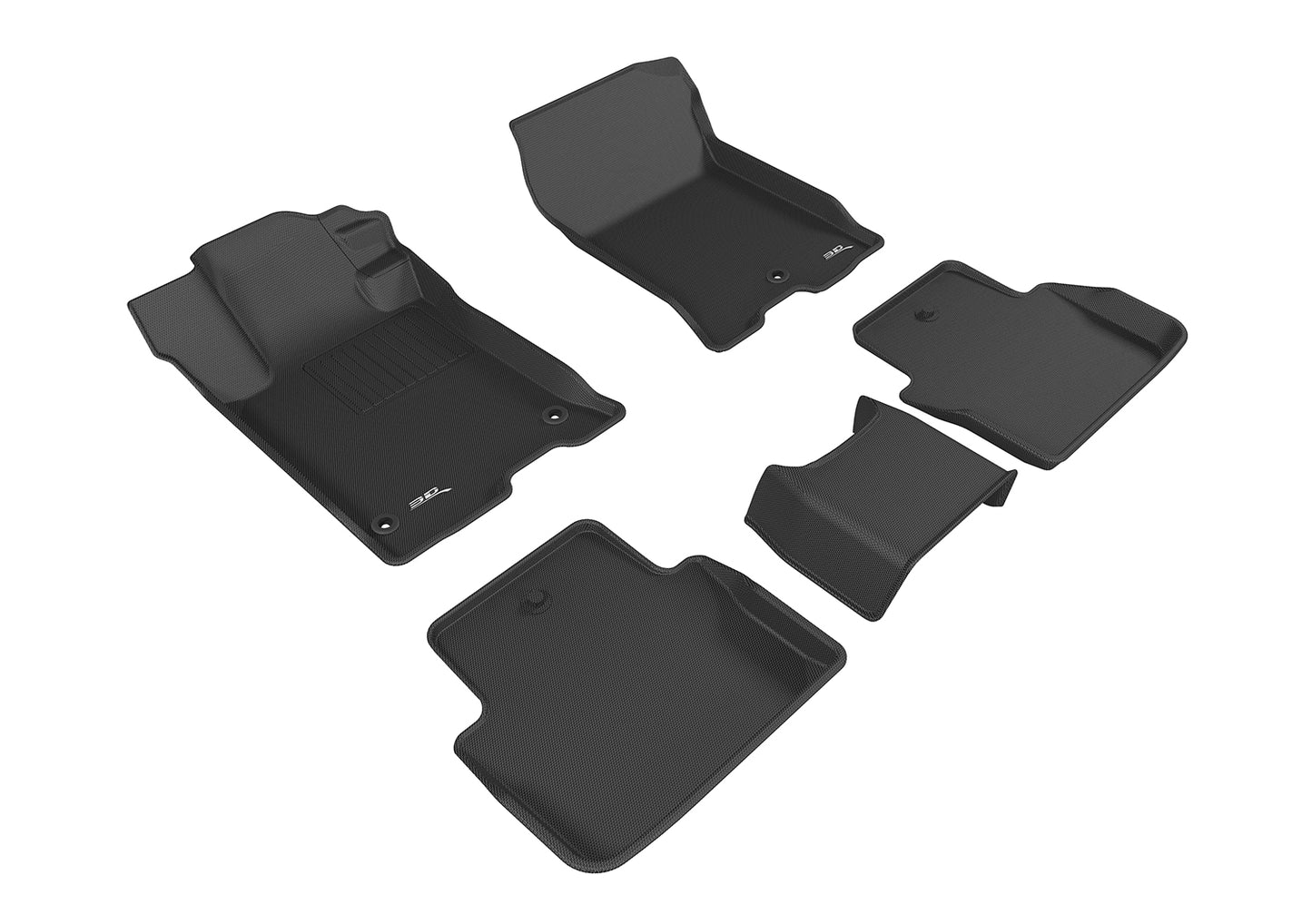 3D MAXpider L1AC00901509 2015-2020 Acura TLX FWD Kagu 1st & 2nd Row Floormats - Black