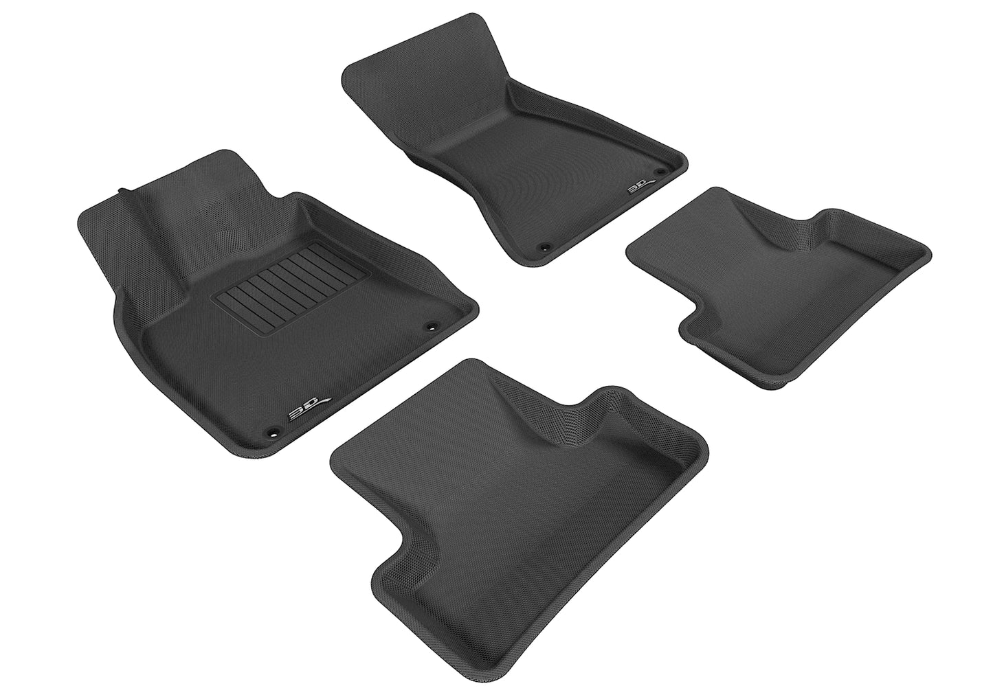 3D MAXpider L1AD00901509 2009-2017 Audi Q5/SQ5 Kagu 1st & 2nd Row Floormats - Black