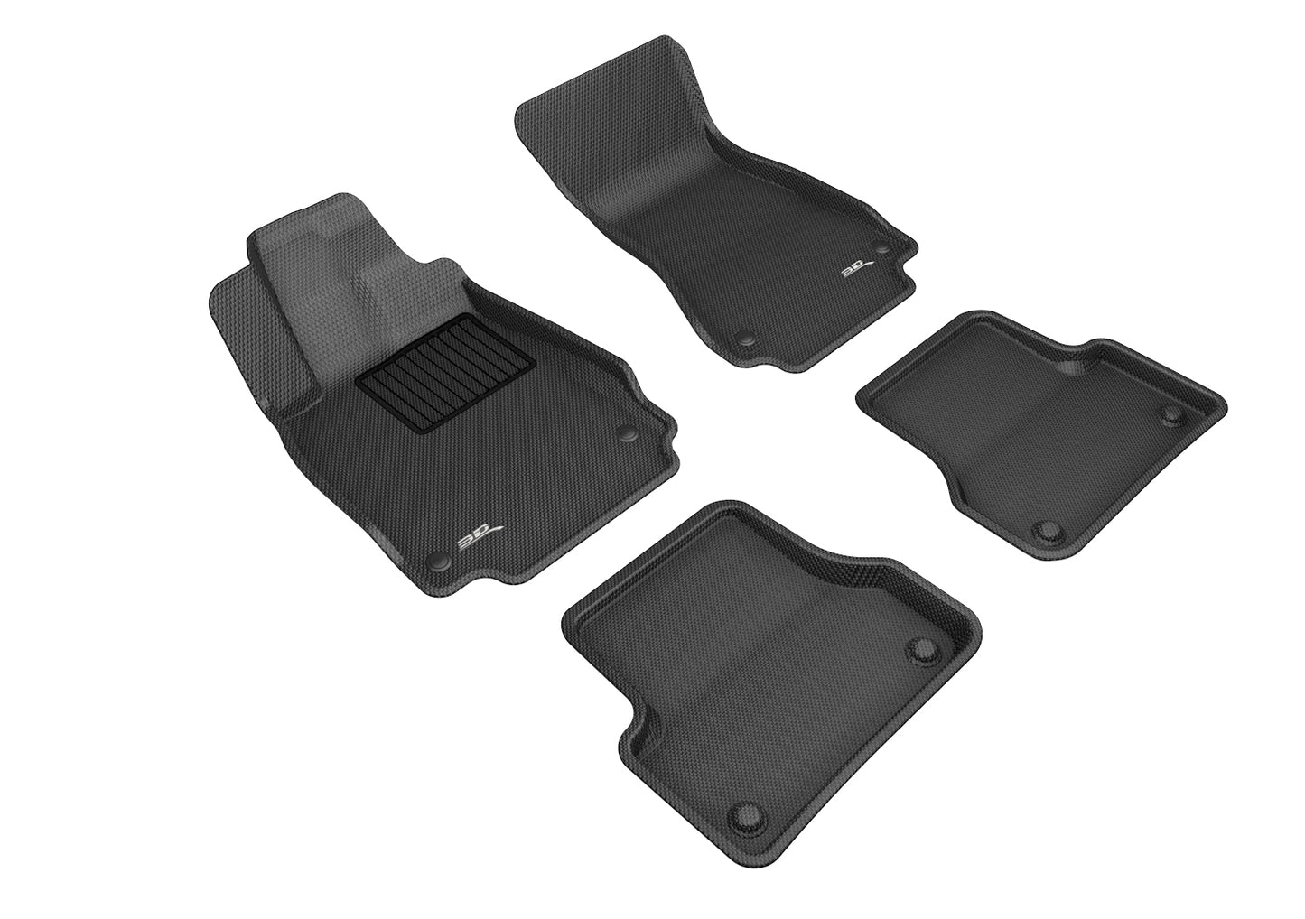 3D MAXpider L1AD02201509 2012-2018 Audi A6/S6 Kagu 1st & 2nd Row Floormats - Black