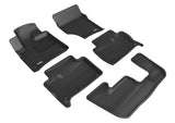 3D MAXpider L1AD02601509 2007-2015 Audi Q7 Kagu 1st & 2nd & 3rd Row Floormats - Black