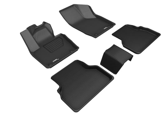 3D MAXpider KAGU 1st & 2nd Row Floor Mats for Audi Q3 (8U) 2015-2018 - L1AD03901509