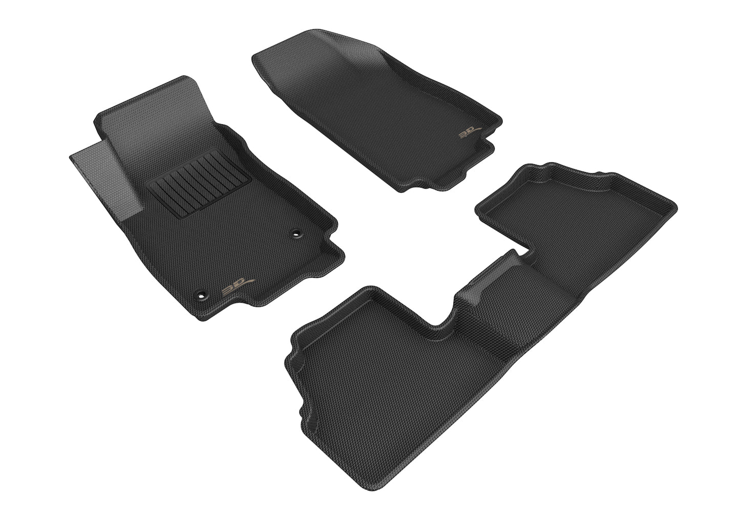 3D MAXpider L1AC01001509 2017-2020 Acura MDX Kagu 1st & 2nd & 3rd Row Floormats - Black