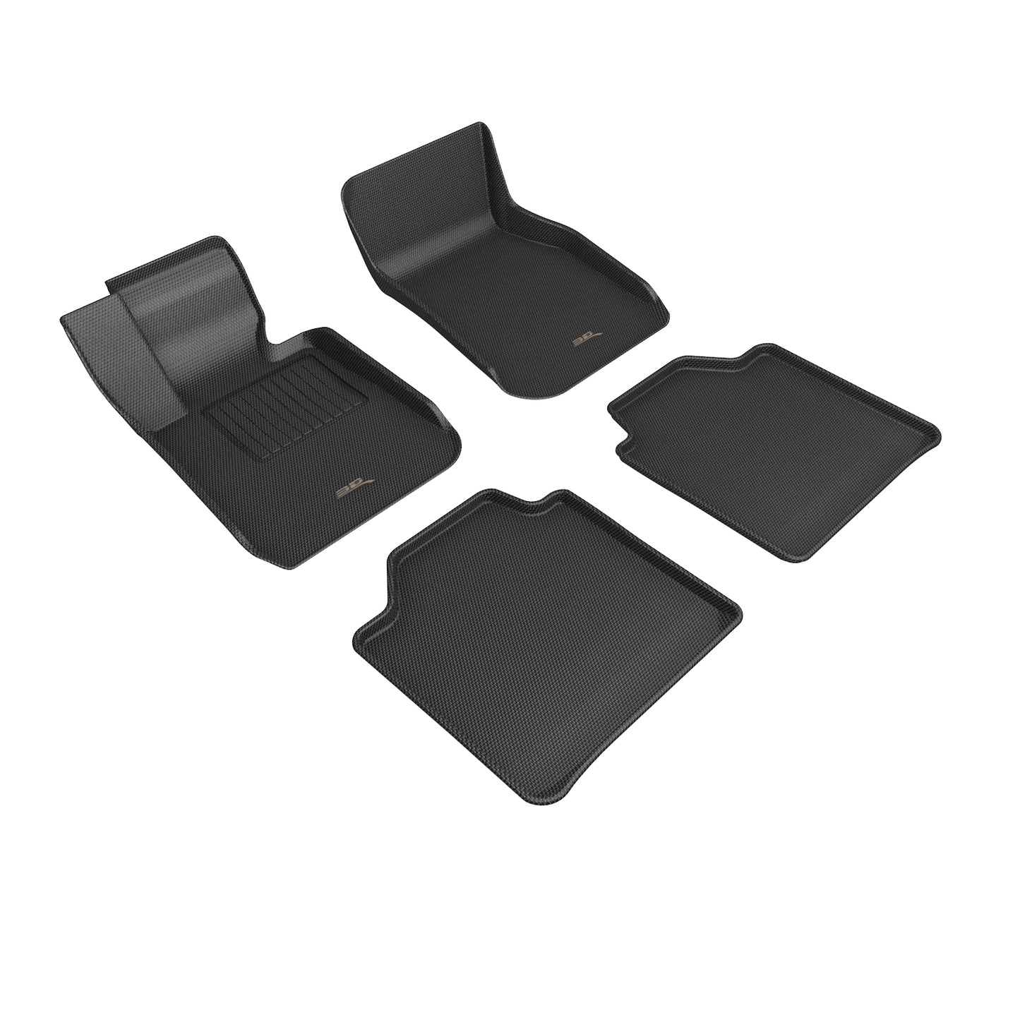 3D MAXpider L1BM04801509 2013-2019 BMW 3 Series Gran Turismo F34 Kagu 1st & 2nd Row Floormats - Black