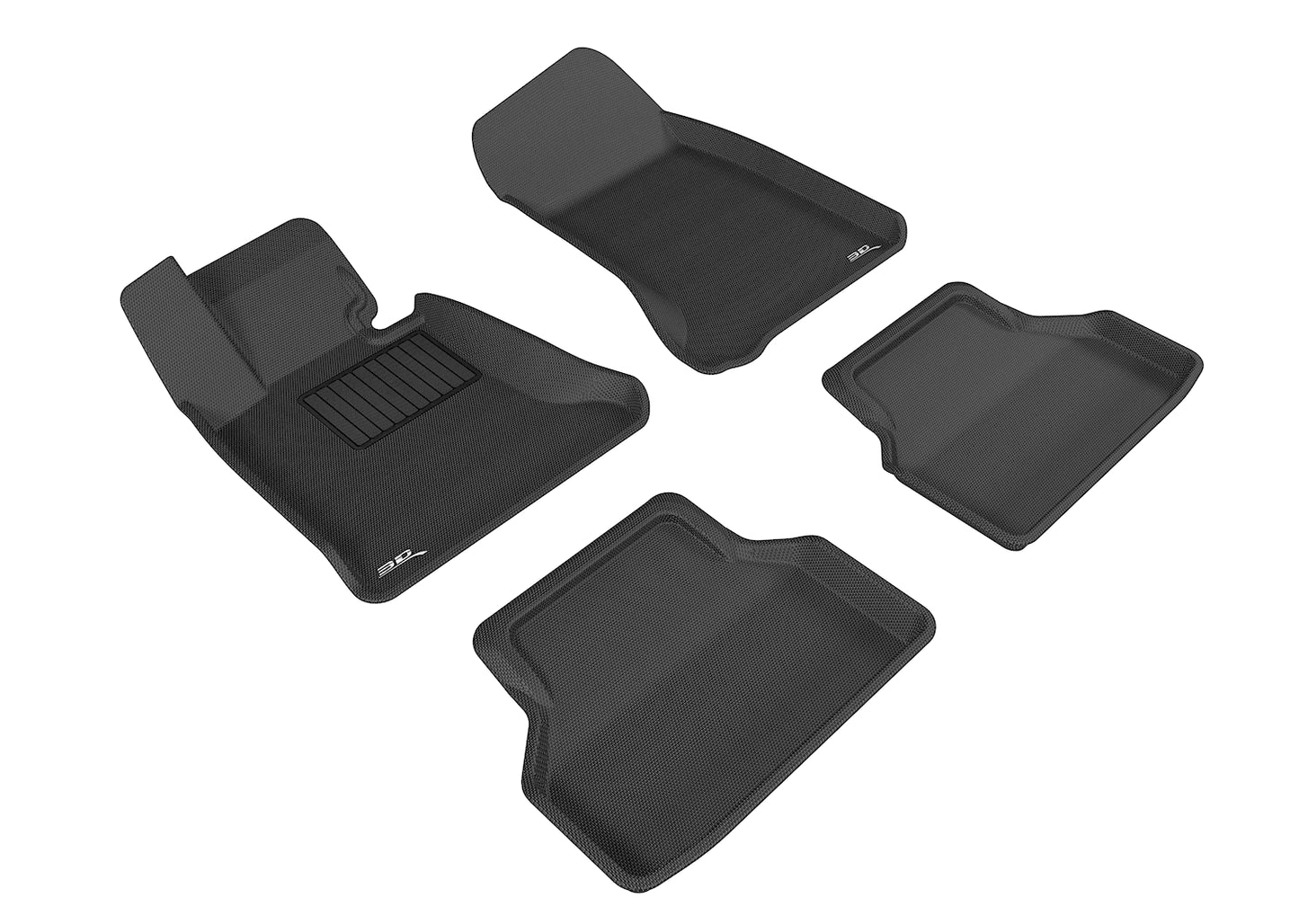 3D MAXpider L1BM05001509 2004-2010 BMW 5 Series E60 Kagu 1st & 2nd Row Floormats - Black