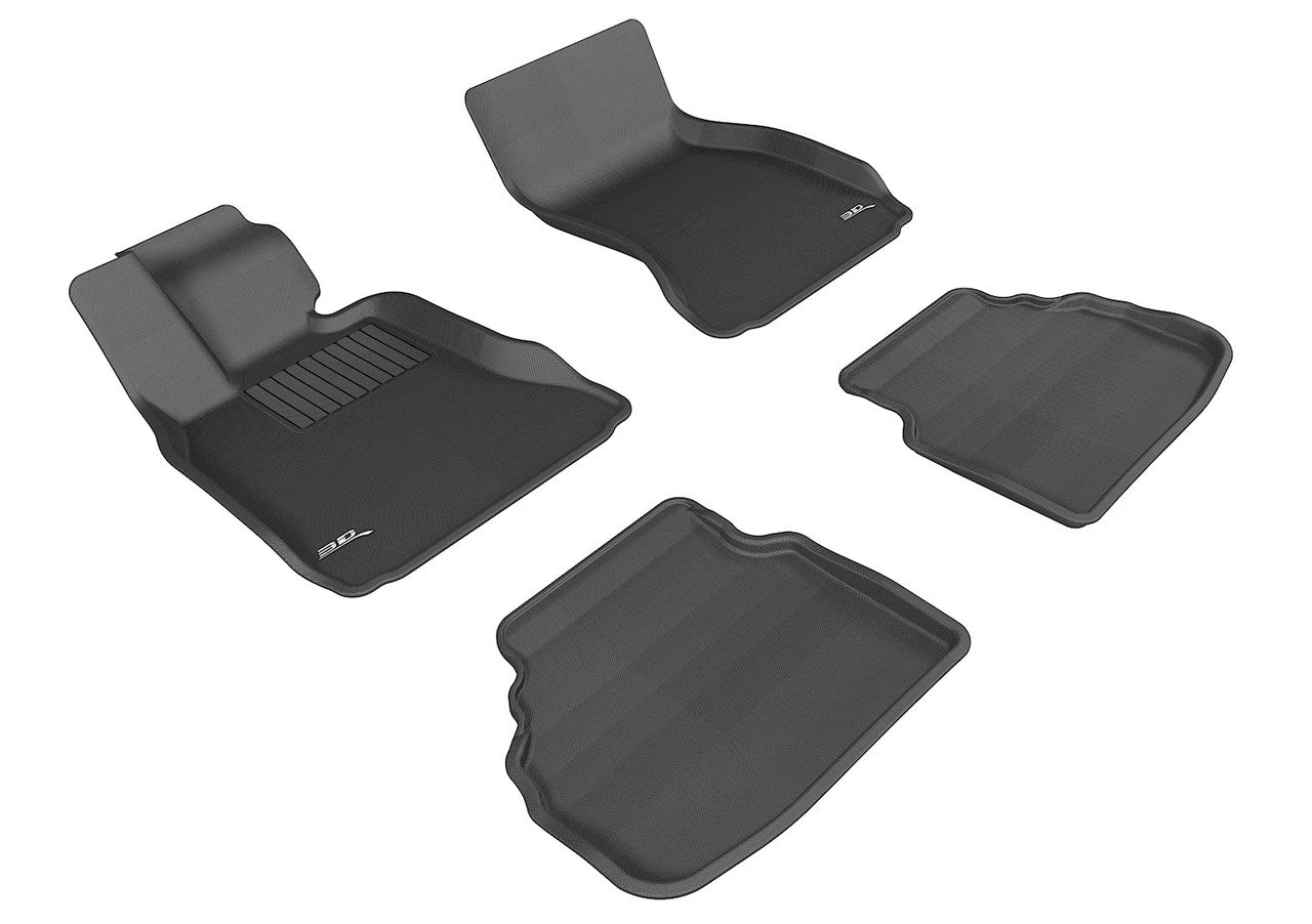 3D MAXpider L1BM05301509 2009-2012 BMW 7 Series F01 Kagu 1st & 2nd Row Floormats - Black