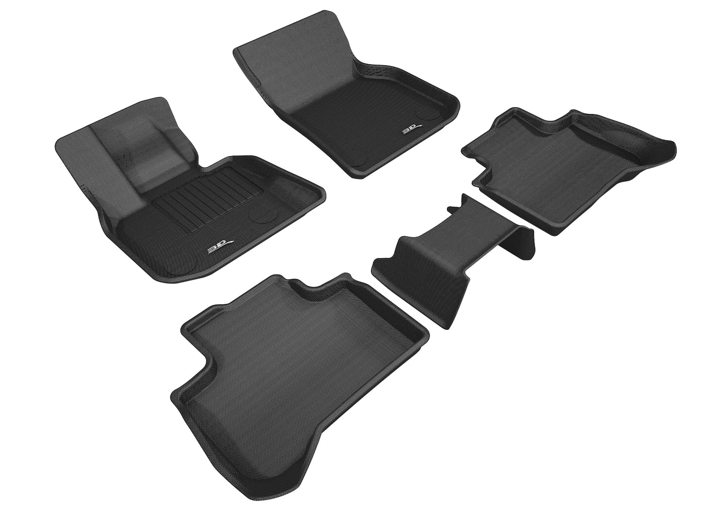 3D MAXpider L1BM09201509 2018-2020 BMW X3 (G01)/X4 (G02) Kagu 1st & 2nd Row Floormats - Black 3D MAXpider